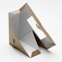 Упаковка для сэндвича, крафт, 13×13×5 см