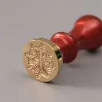 Печать для сургуча с пластиковой ручкой &laquo;Буква F на вензеле&raquo;, 2.5&times;2.5&times;6.3 см