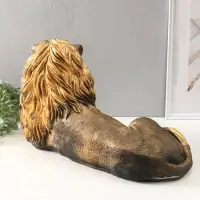 Фигура гипс &laquo;Лев лежа&raquo;, правый, бронза с золотом, 33&times;65&times;33 см