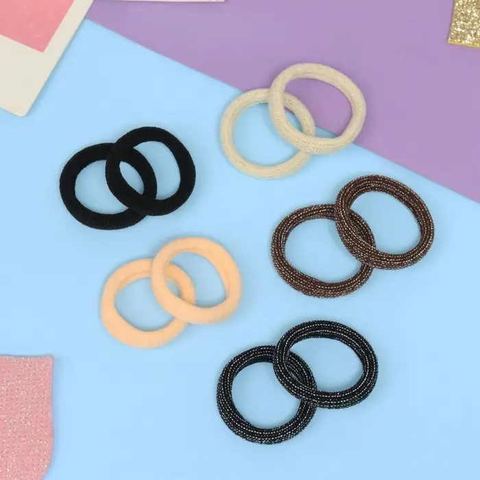 Резинка для волос Резинка для волос "Махрушка спорт" (набор 10 шт) полоски блеск нежность, 2,5 см