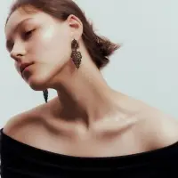 Серьги металл &laquo;Люстры&raquo;, чёрные