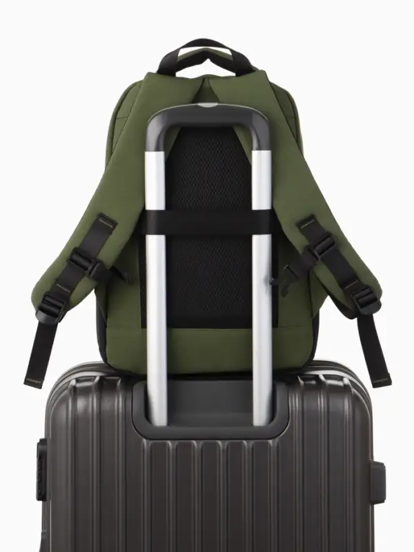 Рюкзак, 2 отделения, 4 кармана, водонепроницаемое дно, 27&times;13&times;38.5 см, зелёный