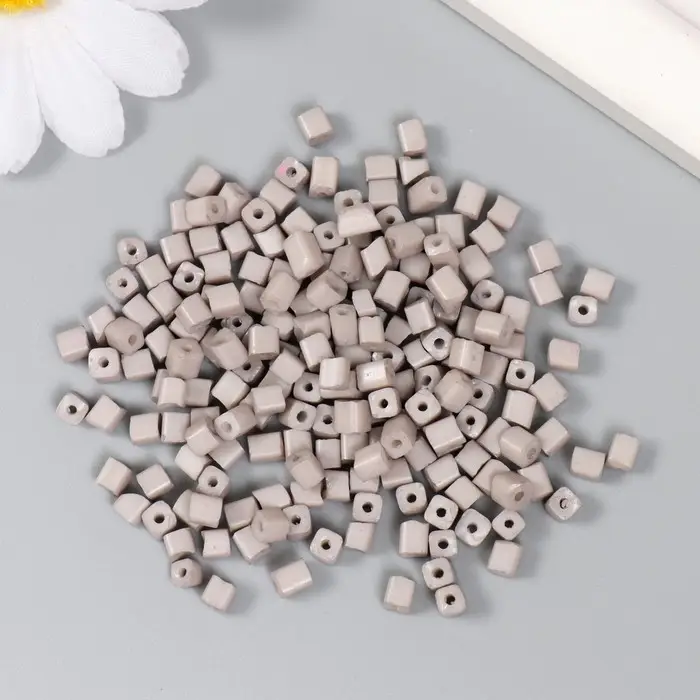 Бисер кубический стекло 4х4 мм  Бисер кубический стекло 4х4 мм "Дождливый день" набор 20 гр