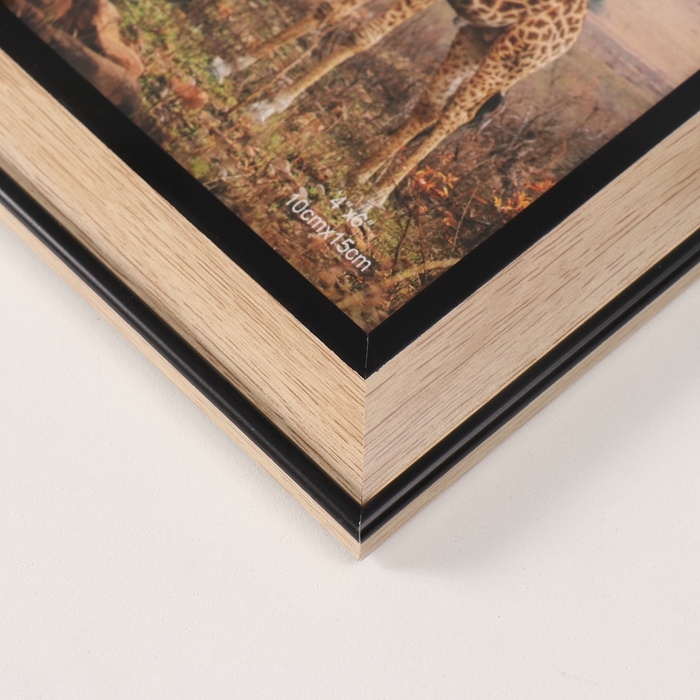 Фоторамка пластик 10х15 см Фоторамка пластик 10х15 см "Крассика. Дерево" бежевая 14х19,2 см