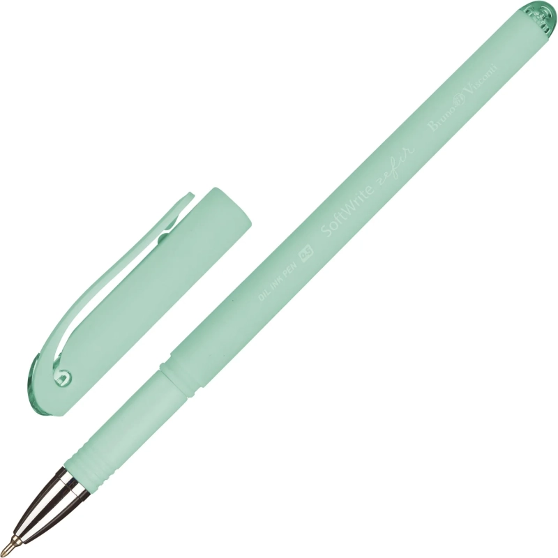 Ручка шариковая неавтомат. SoftWrite Zefir 0,5мм,син,масл,манж20-0205