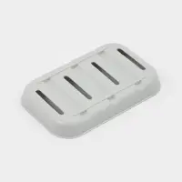 Мыльница для ванной дорожная с крышкой, серая