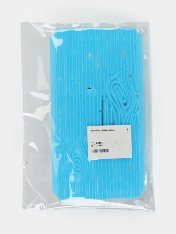 Печать для теста &laquo;Кора&raquo;, пластик, 15.5&times;7.5 см, голубая