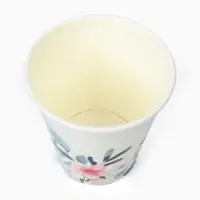 Стакан одноразовый бумажный &laquo;Цветы&raquo;, 250 мл