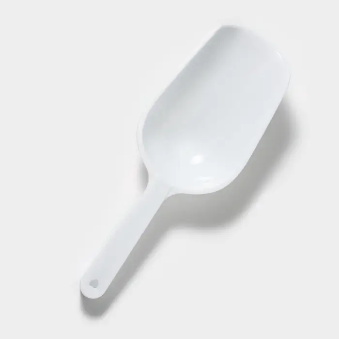 Совки для сыпучих продуктов, набор 3 шт., 15.5&times;5.5&times;2.5 / 18.7&times;6.7&times;3 / 22.1&times;8&times;3.1 см, пластик, белые