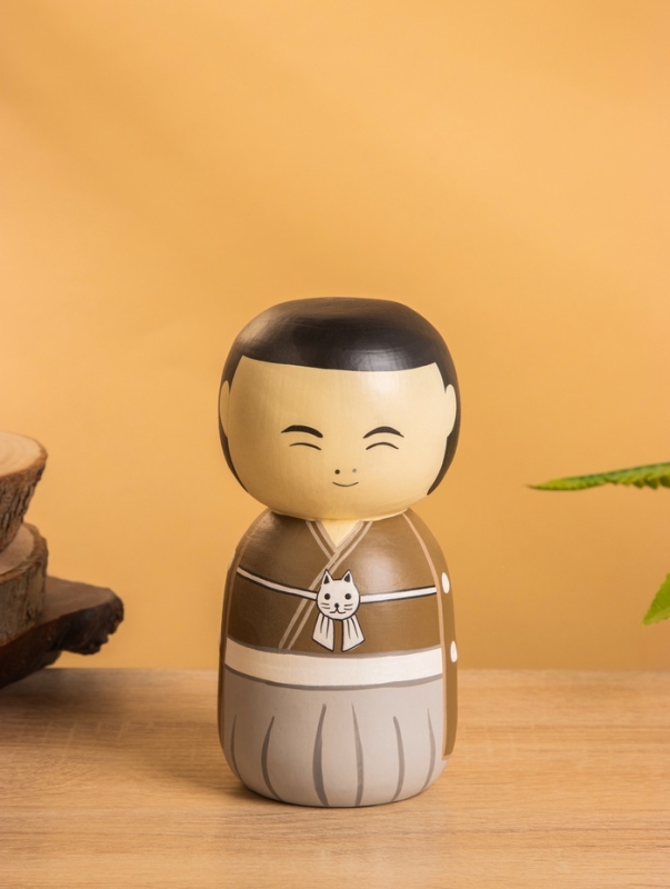 Деревянная кукла кокеши Деревянная кукла кокеши "Макото" 7х7,5х15 см