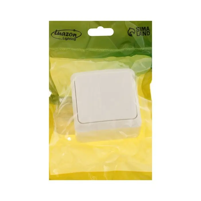 Выключатель Luazon Lighting "Лига", 10 А, 1 клавиша, накладной, белый