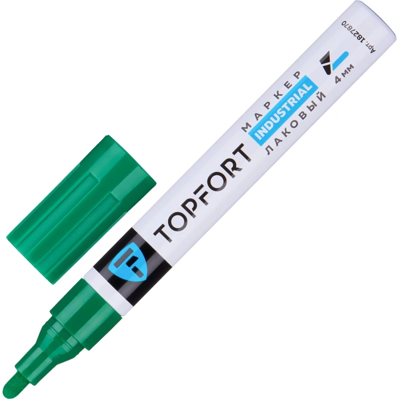 Маркер лаковый Topfort Industrial 4 мм зеленый
