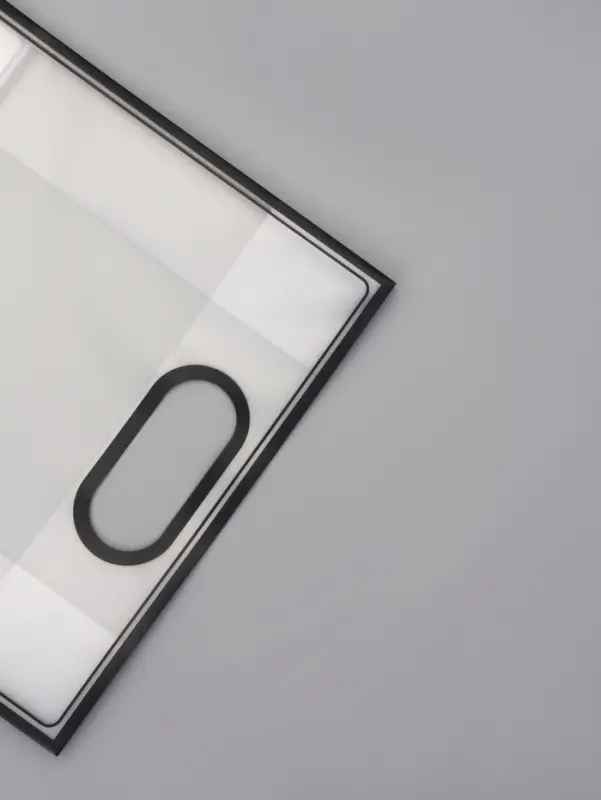 Пакет ПП с вырубной ручкой, прозрачный, 33&times;28&times;12 см, чёрный