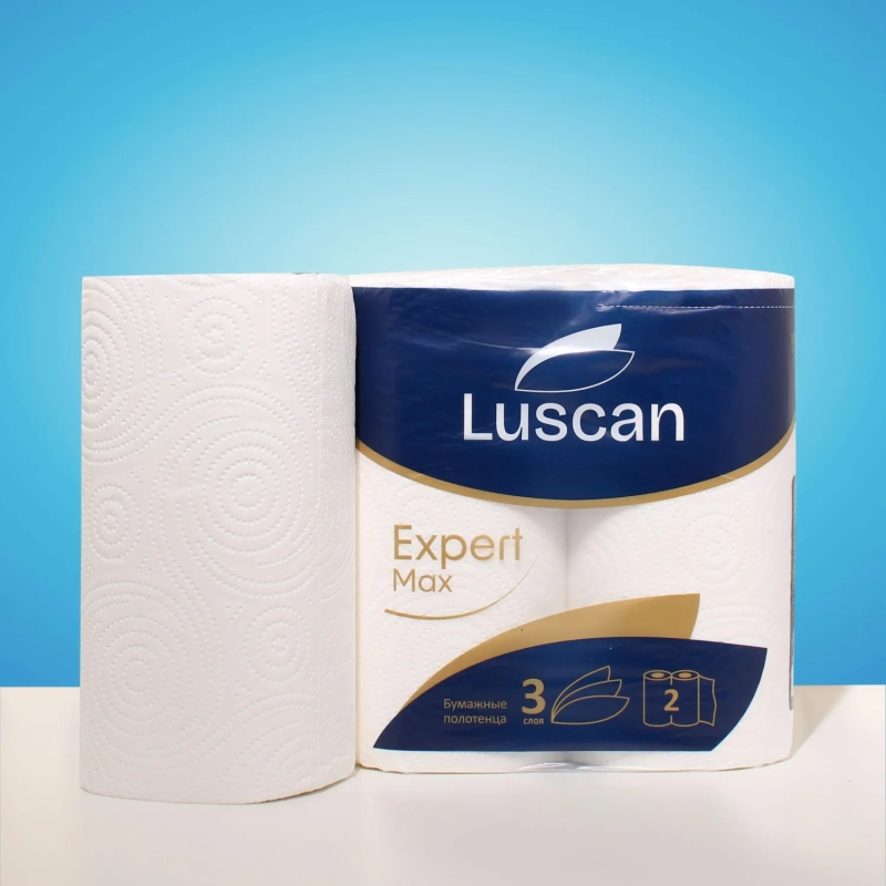Полотенца бумажные Luscan Expert Max 3сл, 2рул/уп, 18м