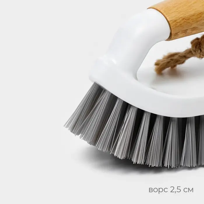 Щётка - утюжок Meli, бамбуковая ручка, 14.5×5.8×9 см, ворс 2.5 см Щётка - утюжок Meli, бамбуковая ручка, 14.5×5.8×9 см, ворс 2.5 см