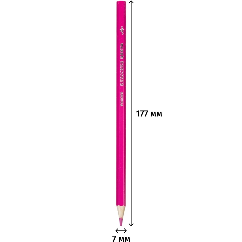Карандаши цветные 24 цв, 6-гран, ЛУЧ Классика, 29С 1712-08