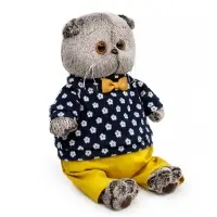 Мягкая игрушка &laquo;Басик&raquo;, в джемпере в цветочек, 22 см