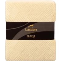 Плед микрофибра Luscan, фактура бежевый 200х220