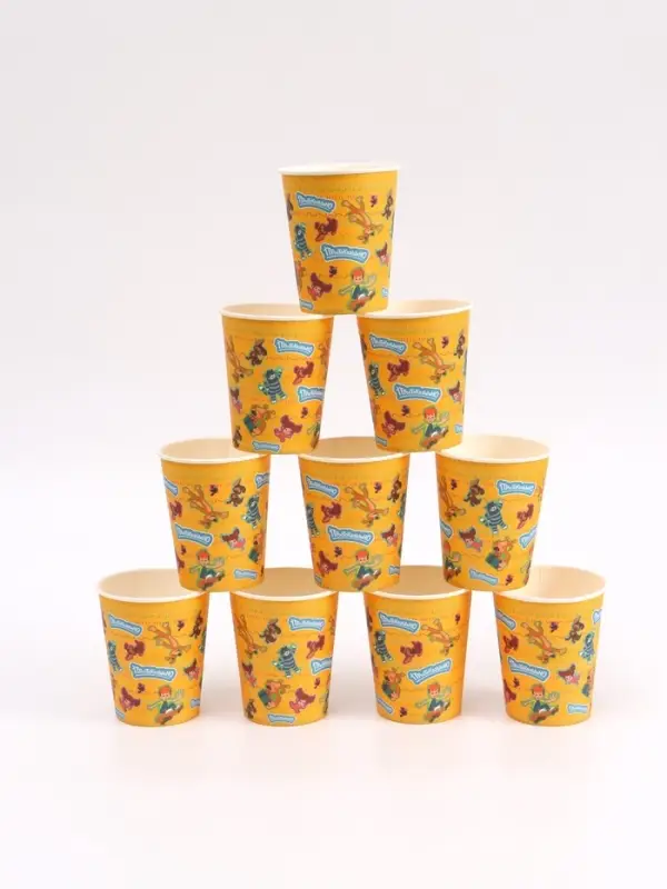 Посуда одноразовая бумажная на 10 персон «Простоквашино»: стаканы, тарелки, скатерть, Союзмультфильм Посуда одноразовая бумажная на 10 персон «Простоквашино»: стаканы, тарелки, скатерть, Союзмультфильм