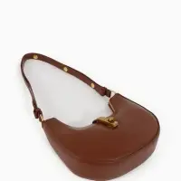 Сумка женская багет TEXTURA на молнии, 24&times;6&times;14 см, коричневая