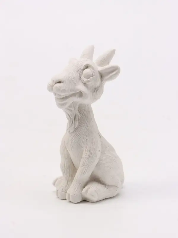 Фигурка декоративная &laquo;Козел Буян&raquo;, неокрашенный, 8&times;3&times;4 см, белая