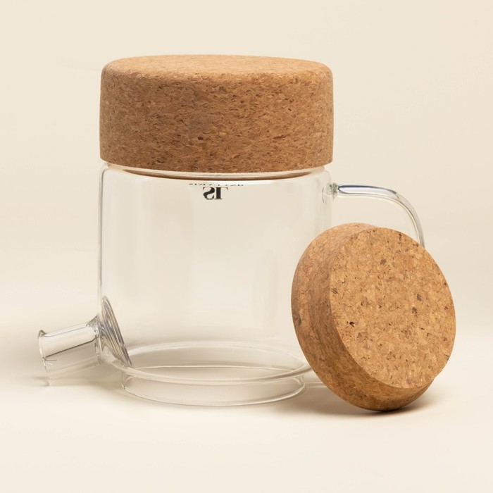 Чайник заварочный на пробковой подставке с крышкой Чайник заварочный на пробковой подставке с крышкой "Алькорноке" 600 мл, 17х10х15 см