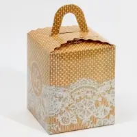 Коробка для капкейков, кондитерская упаковка, 1 ячейка &laquo;Сюрприз внутри&raquo;, 9&times;9&times;11 см