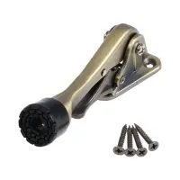 Фиксатор дверной LOCKLAND “козья ножка”, с автоподъемом, цвет бронза