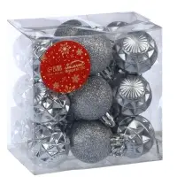 Ёлочные игрушки &laquo;Званный вечер&raquo;, шары новогодние, d=4 см, 18 шт., серебристые