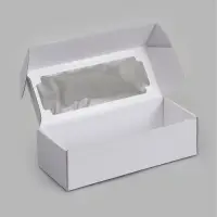 Коробка самосборная, с окном, белая, 32 х 13 х 9 см