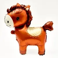 Воздушный шар фольгированный 3D 25" "Лошадка" цвет коричневый, под воздух