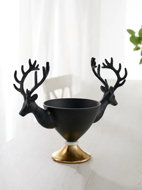 Конфетница &laquo;Олени&raquo;, 30&times;14.5&times;24 см, алюминий