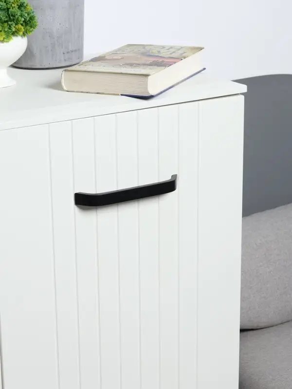 Ручка-скоба мебельная ТУНДРА РС109, м/о 160 мм, черная