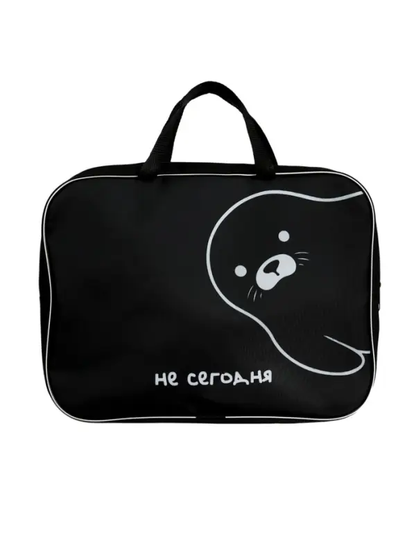 Папка с ручками Calligrata &laquo;Тюлень&raquo;, А4, 70 мм, 350&times;270, текстиль