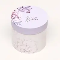 Набор шляпных коробок 5 в 1 &laquo;Астры&raquo; сиреневый, 22&times;19.5, 14&times;13 см