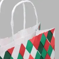 Пакет под бутылку бумажный &laquo;Ромб&raquo;, 15&times;39&times;8 см, 80 г/м&sup2;