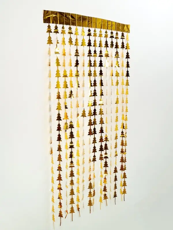 Праздничный занавес  Праздничный занавес "Ёлочка" золотой