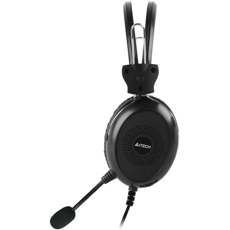 Гарнитура A4Tech HU-30 черный 2м накладные USB