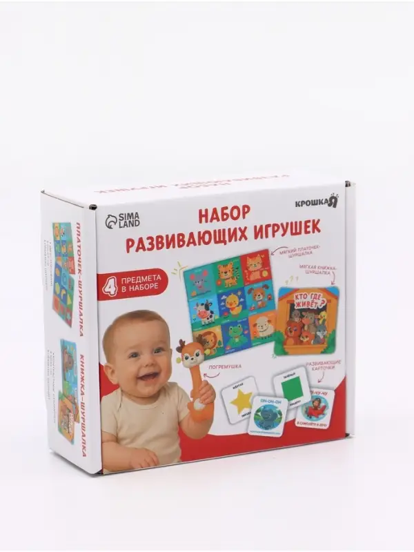Набор развивающих игрушек, 4 предмета
