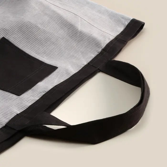 Сумка изо льна двухсторонняя SL HOME Linear bag, 67&times;35 см