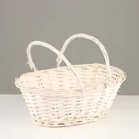 Корзина плетёная для хранения, 32&times;25&times;13 см, подвижные ручки h=10 см, ива