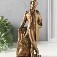 Фигура гипс &laquo;Пушкин в полный рост&raquo;, 21 см, бронза