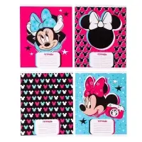 Тетрадь в линейку 24 листа, 4 вида МИКС, обложка мелованный картон, «Минни Маус» Тетрадь в линейку 24 листа, 4 вида МИКС, обложка мелованный картон, «Минни Маус»