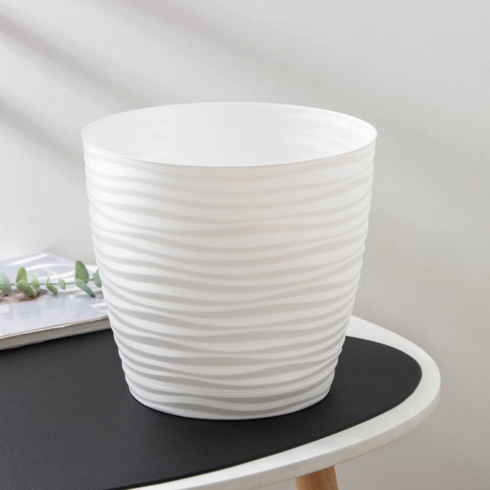 Горшок с поддоном «Дюна», 5,5 л, цвет белый Горшок с поддоном «Дюна», 5,5 л, цвет белый