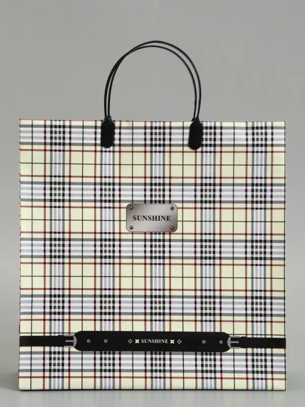 Пакет &laquo;Серый в клетку&raquo;, мягкий пластик, 29&times;30 см, 100 мкм