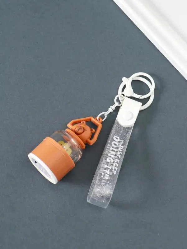 Брелок с карабином, ремешком свет "Капибара-лампа" 3,2х3,2х21 см
