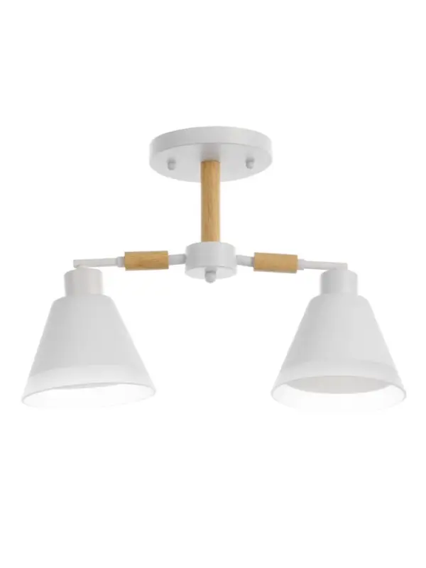 Люстра потолочная BayerLux &laquo;Вудли&raquo;, 2хЕ27, 40 Вт, белый, 45&times;16&times;29 см