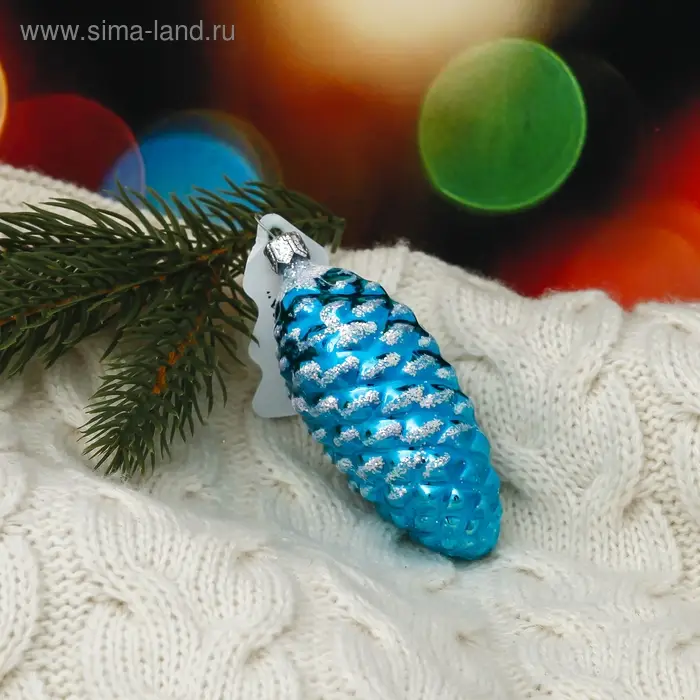 Новогоднее украшение &laquo;Шишка&raquo;, h=9 см, МИКС