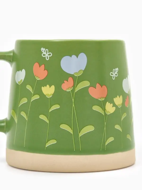 Кружка чайная керамическая «Полевые цветы», 360 мл, ручная работа