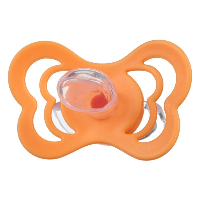 Соска - пустышка ортодонтическая, силикон, +6 мес., с держателем цвет оранжевый Соска - пустышка ортодонтическая, силикон, +6 мес., с держателем цвет оранжевый